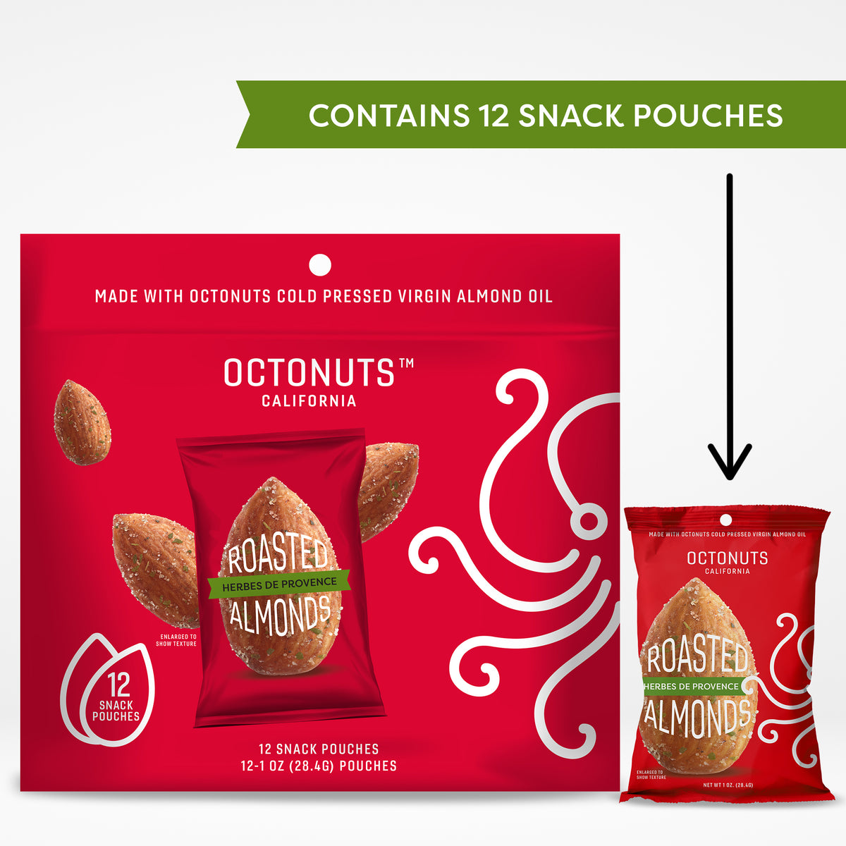 Roasted Herbes De Provence Almonds Multipack - Contains 12 Snack
