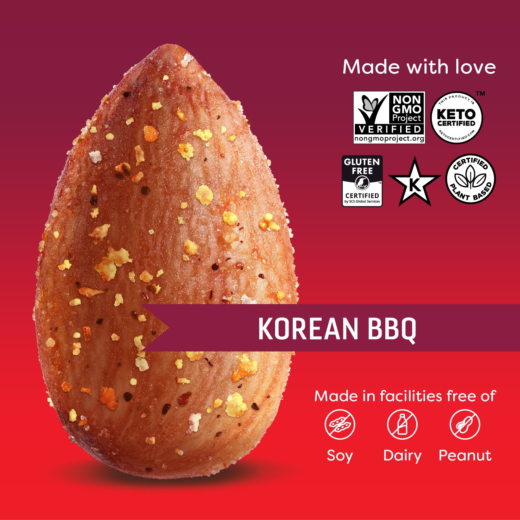 Korean BBQ Roasted Almonds (1oz Sample)