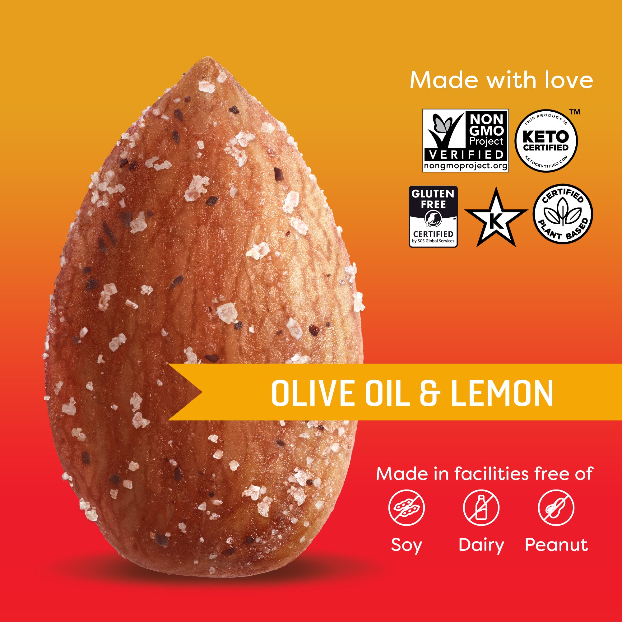 Olive Oil & Lemon Roasted Almonds (16oz)