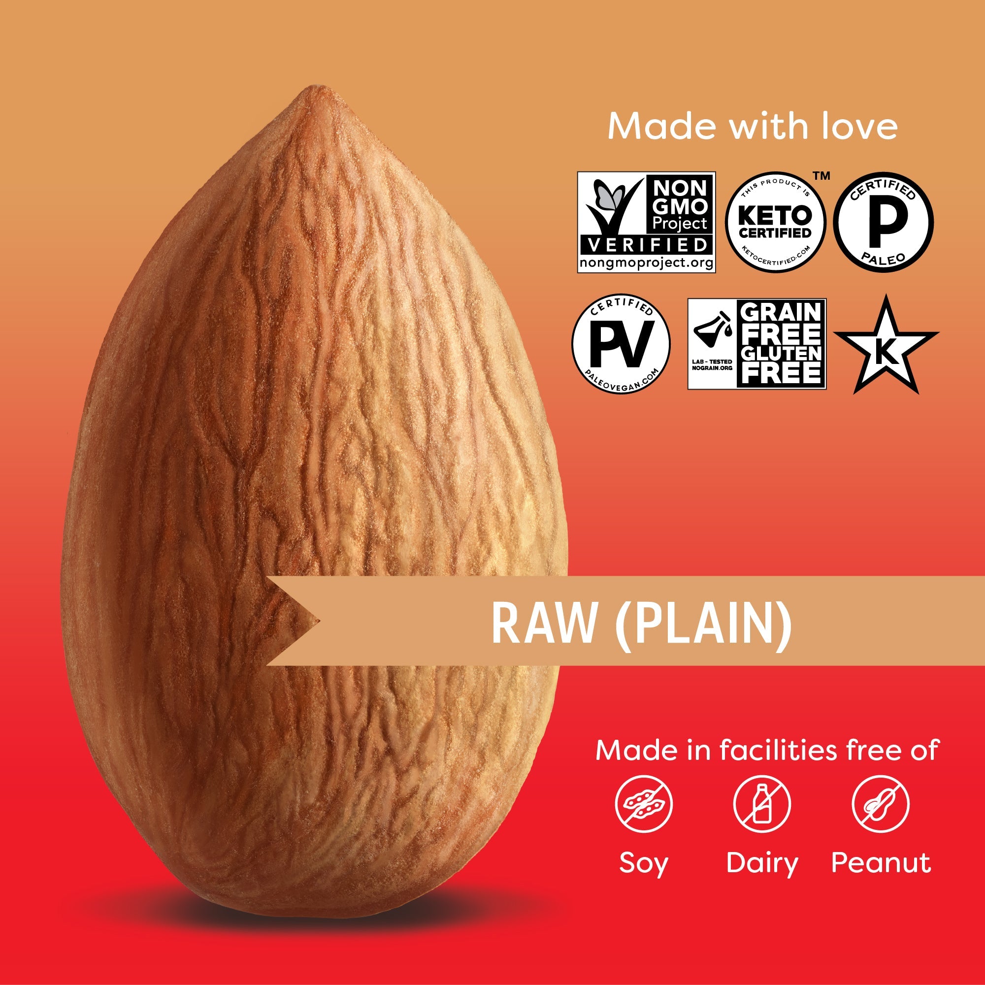 Raw Whole Almonds (1oz Sample)