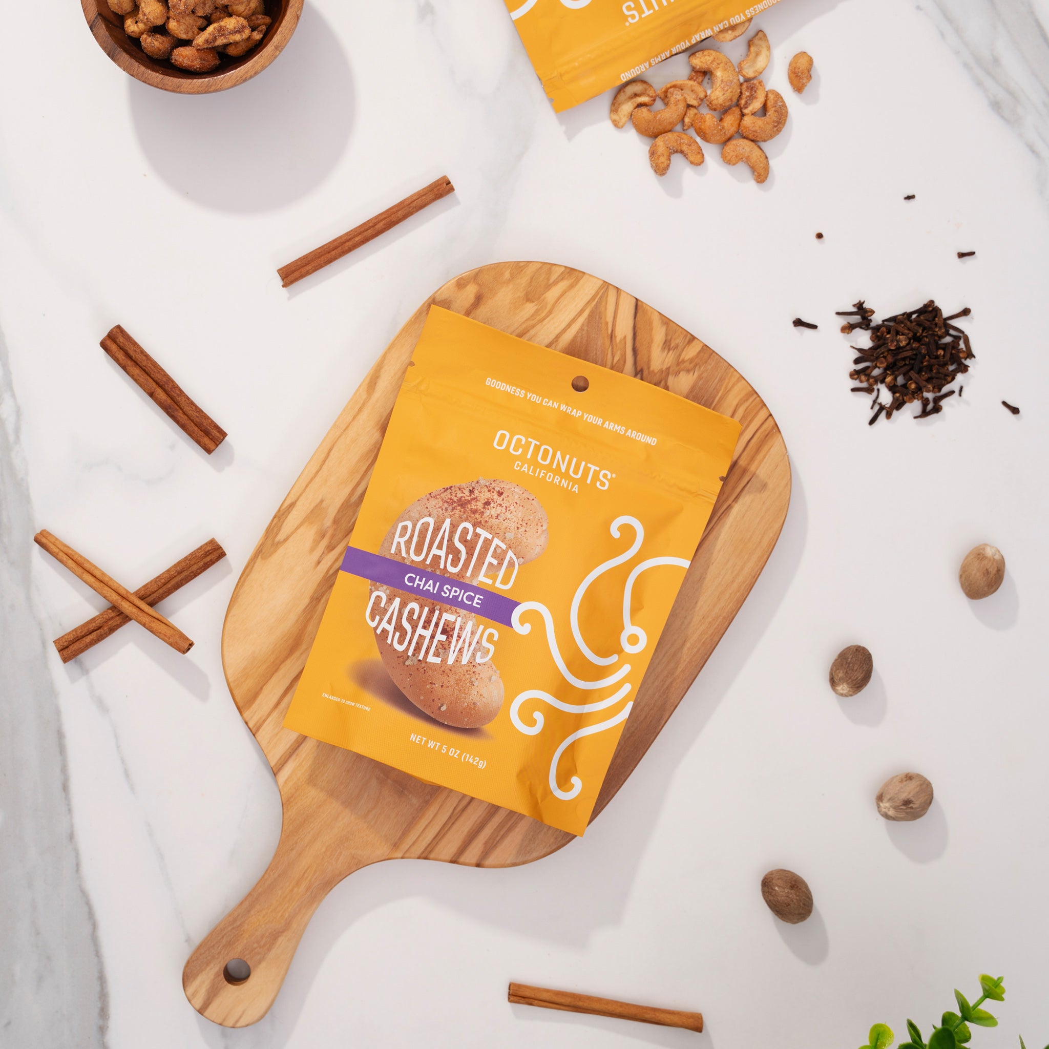 Chai Spice Roasted Cashews (5oz)