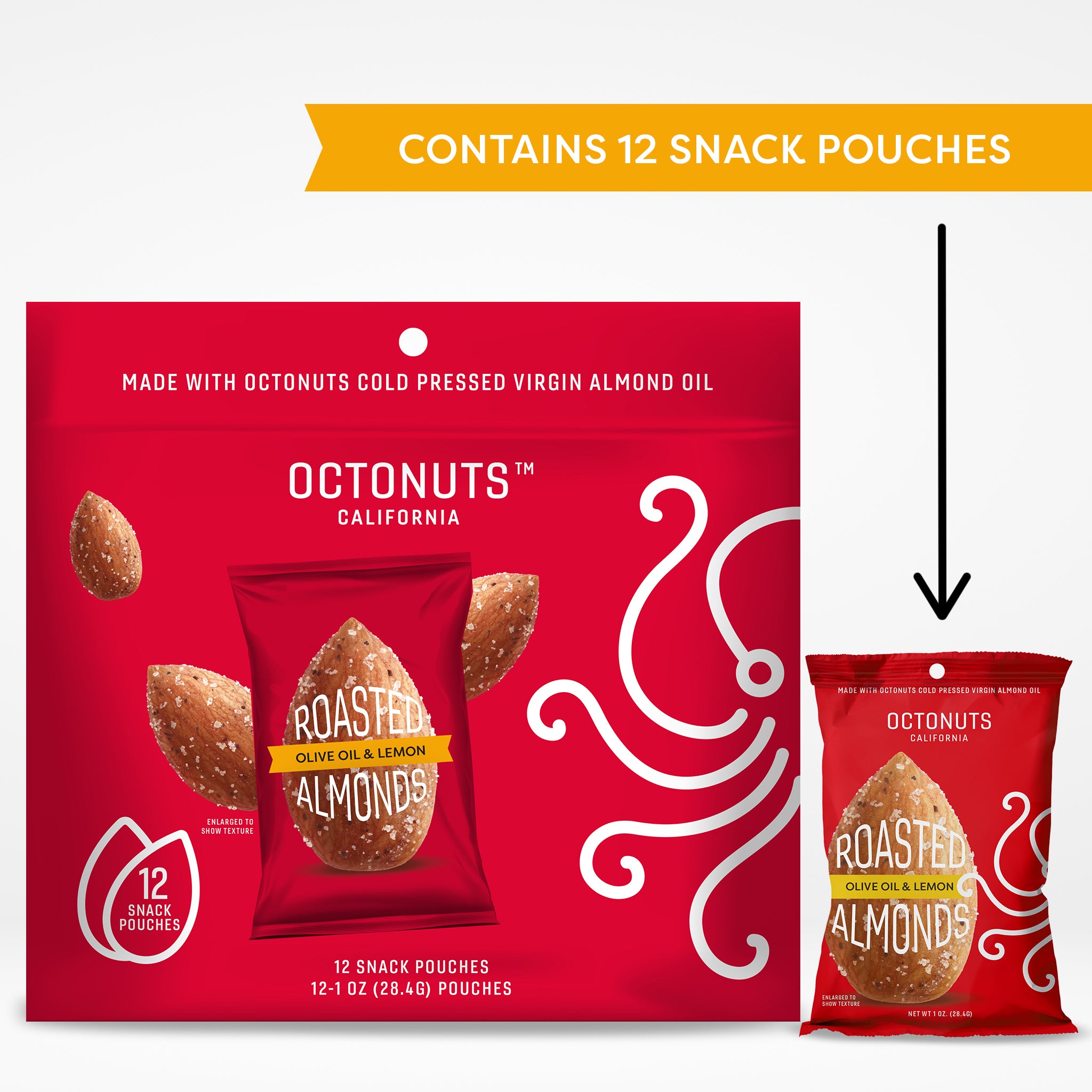 Roasted Olive Oil & Lemon Almonds Multipack Octo-Pack (7 count)