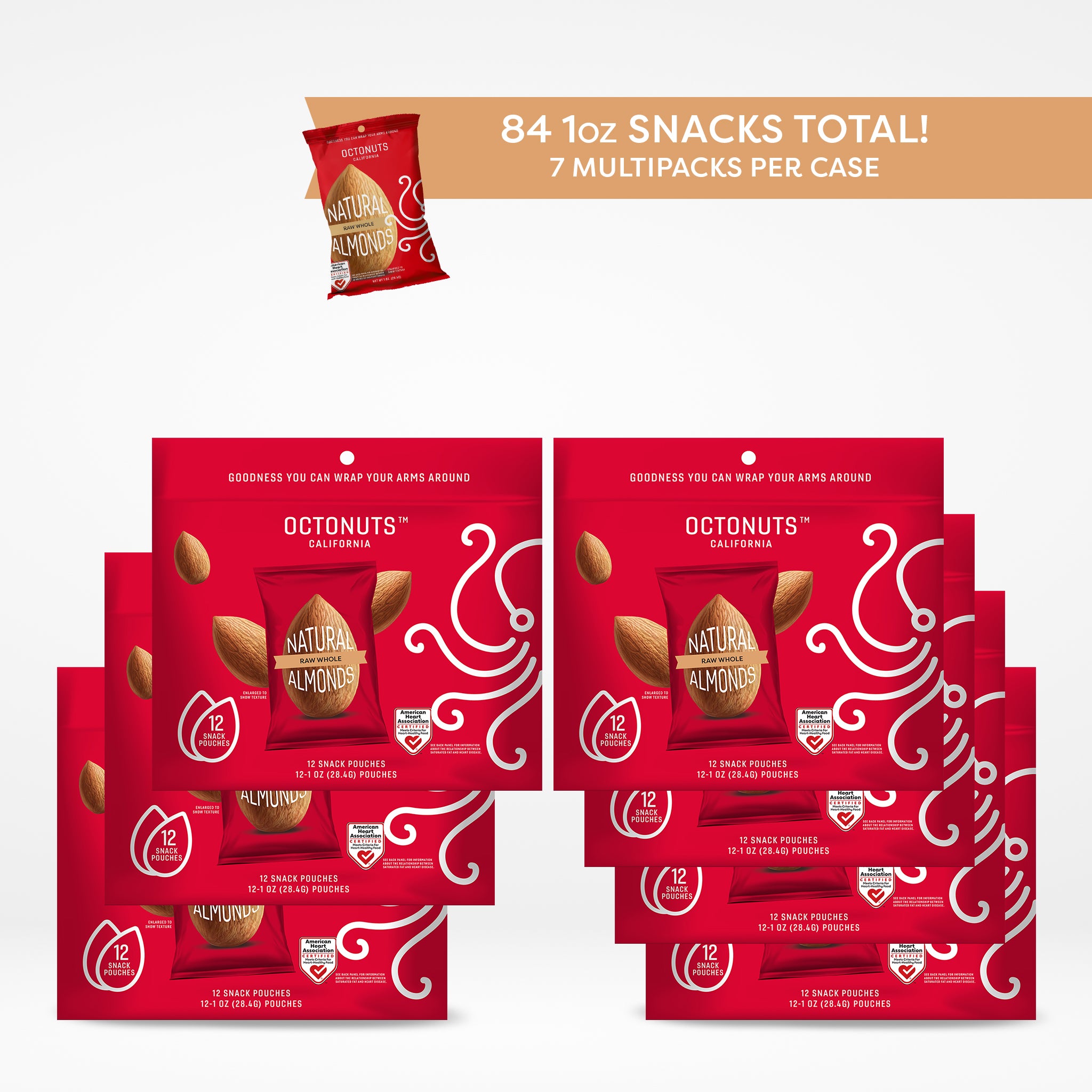 Raw Whole Almonds Multipack Octo-Pack (7 count)