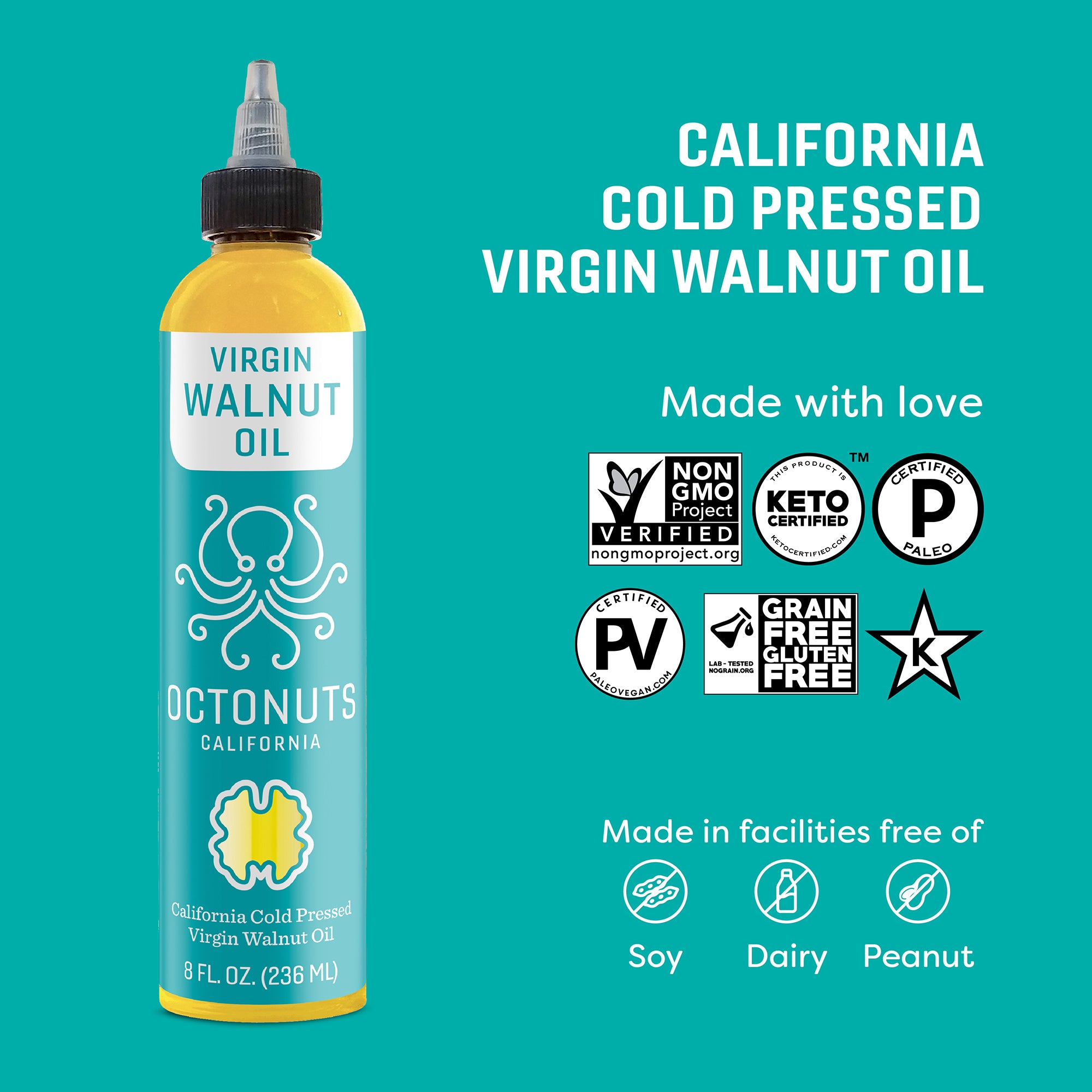 California Cold Pressed Virgin Walnut Oil